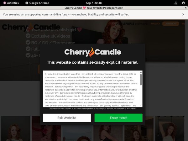 Cherry Candle Sign Up