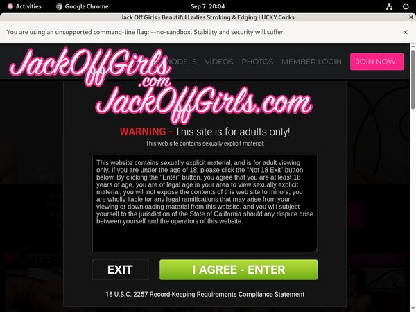 Cracked Jack Off Girls Account