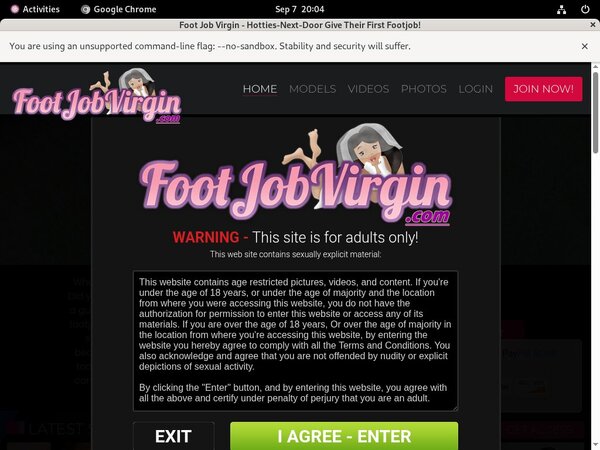 Footjobvirgin.com Account Premium Free