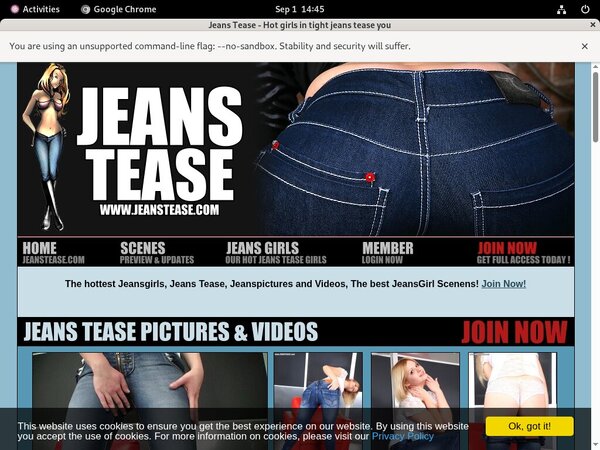 Jeans Tease Paypal Offer