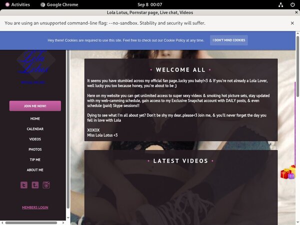Lolalotus.modelcentro.com Hacked Account
