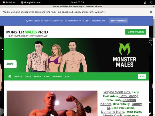 MonsterMales Paypal Access