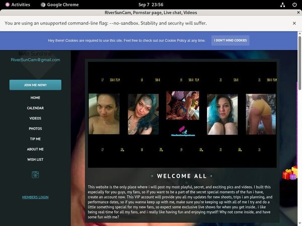 Riversuncam.modelcentro.com For Tablet