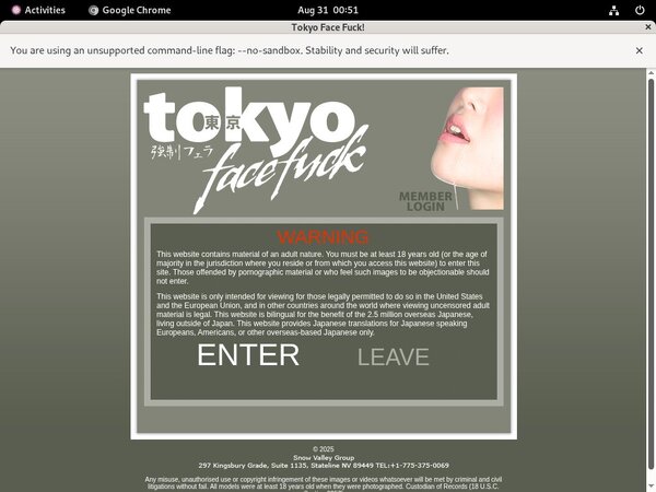 Tokyofacefuck.com Paypal Order